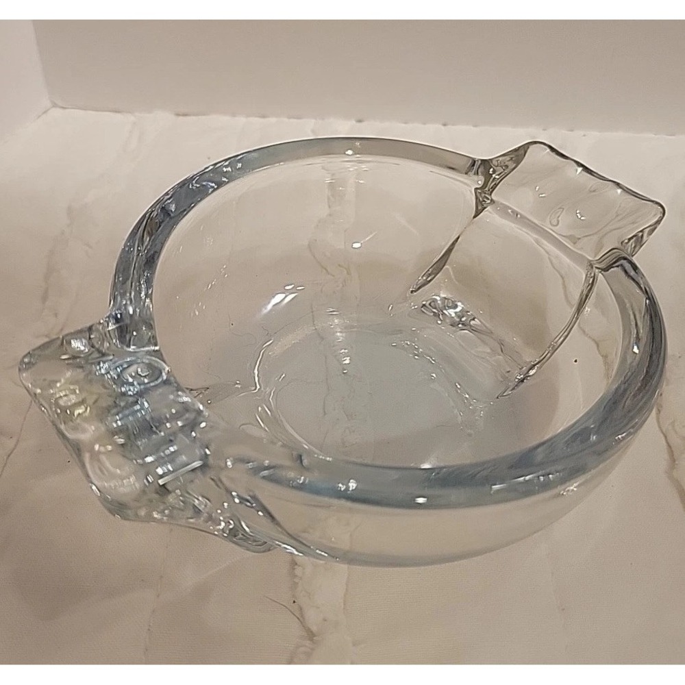 Vintage Anchor Hocking MANHATTAN Style Round Ashtray Clear Glass 5" - Picture 2 of 6